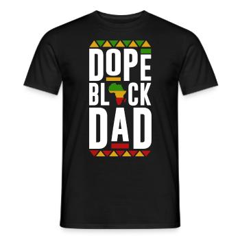 Black Dad, Black History Month - Men's T-Shirt - black - Front - AI Model Male 178 light (178cm)