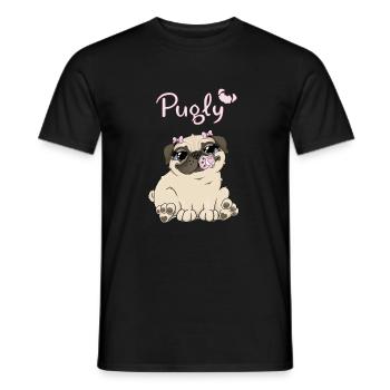 Bella die Mops - Männer T-Shirt - Schwarz - Vorne - AI Model Male 178 light (178cm)