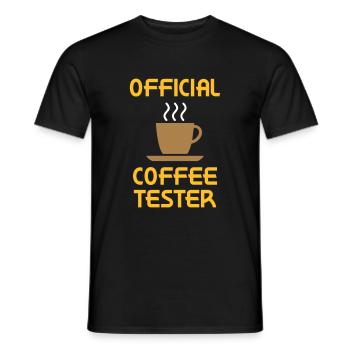 Official coffee tester - Men's T-Shirt - black - Front - AI Model Male 178 light (178cm)