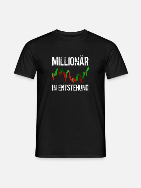 Millionär in Entstehung - Männer T-Shirt - Schwarz