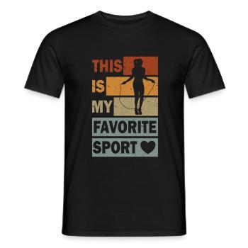 Fitness Love Sport Biceps Jump Rope Women - T-shirt homme - noir - Devant - AI Model Male 178 light (178cm)
