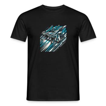 Aeronautic Acceleration - Men's T-Shirt - black - Front - AI Model Male 178 light (178cm)