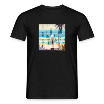 Urlaub, Holiday - Männer T-Shirt - Schwarz - Vorne - AI Model Male 178 light (178cm)