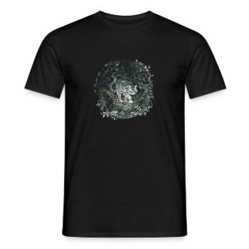 Ivypool Ivy Lake Gray Cat Plants Forest Beautiful - Men's T-Shirt - black - Front - AI Model Male 178 light (178cm)