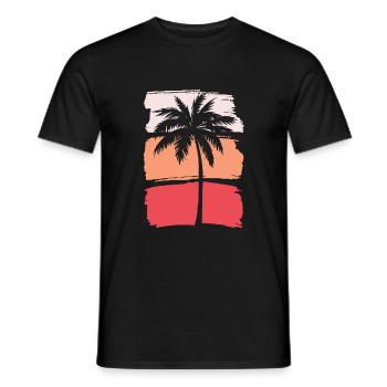 Silhouette de palmier - T-shirt homme - noir - Devant - AI Model Male 178 light (178cm)