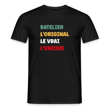 batelier - T-shirt homme - noir - Devant - AI Model Male 178 light (178cm)