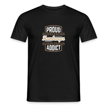 Burger - Proud Hamburger addict - Männer T-Shirt - Schwarz - Vorne - AI Model Male 178 light (178cm)