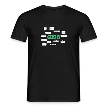 Good night John Boy - GN8 - Good N-Eight Nerd - Men's T-Shirt - black - Front - AI Model Male 178 light (178cm)