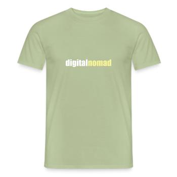 Digital Nomad - Männer T-Shirt - Sage - Vorne - AI Model Male 178 light (178cm)