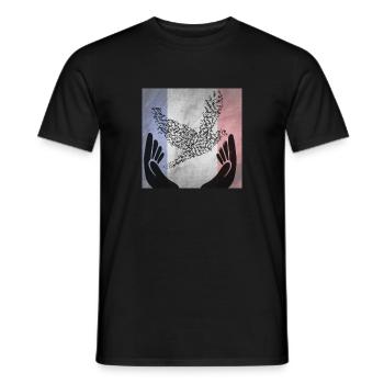 Frieden - Männer T-Shirt - Schwarz - Vorne - AI Model Male 178 light (178cm)