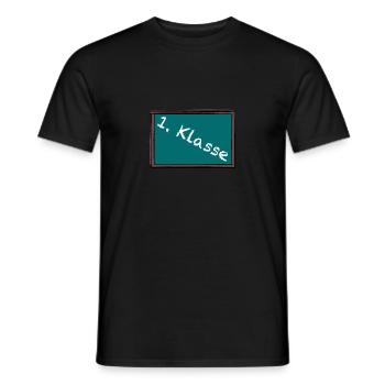 1. Klasse Tafel - Männer T-Shirt - Schwarz - Vorne - AI Model Male 178 light (178cm)