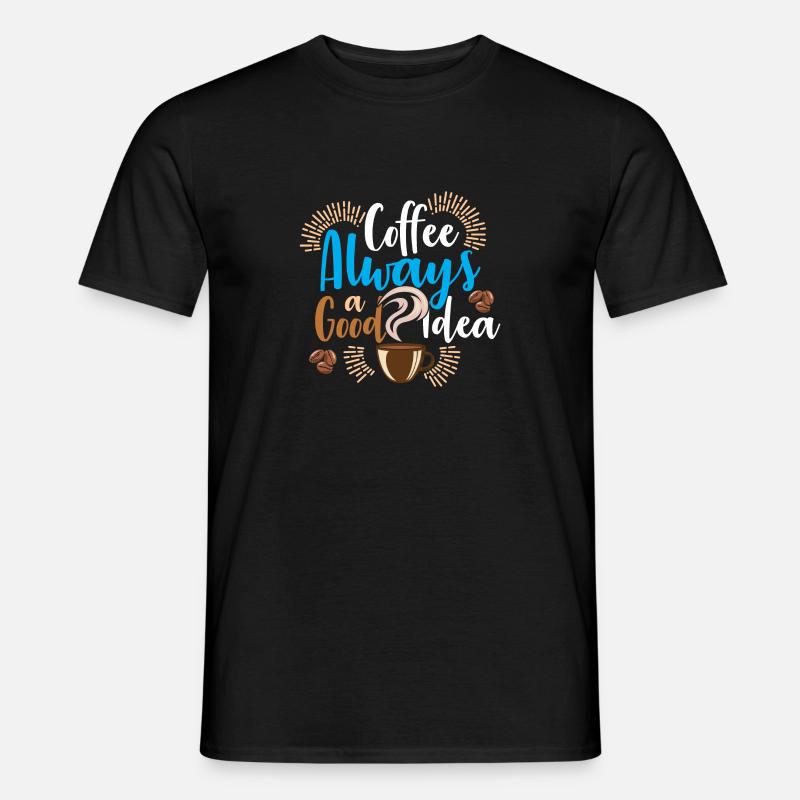 kaffee geschenk geschenkidee - Männer T-Shirt - Schwarz