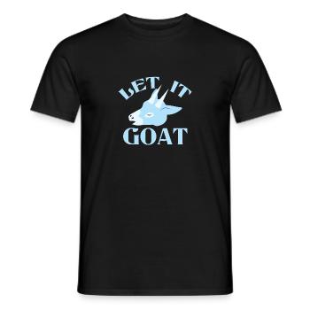 laisse-le chèvre avec un jeu de mots drôle - T-shirt homme - noir - Devant - AI Model Male 178 light (178cm)