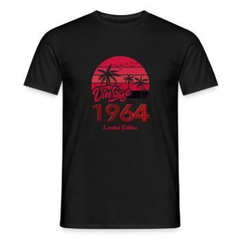 Vintage Year 1964 Limited Edition Red - Men's T-Shirt - black - Front - AI Model Male 178 light (178cm)