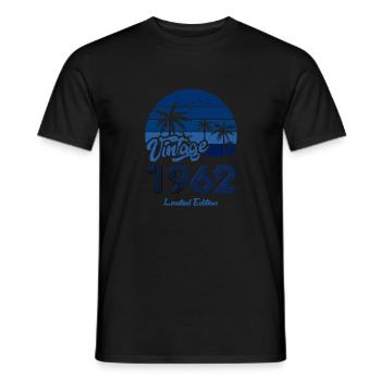 Vintage Year 1962 Limited Edition Blue - Men's T-Shirt - black - Front - AI Model Male 178 light (178cm)