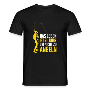 Das Leben Ist Zu Kurz Um Nicht Zu Angeln - Männer T-Shirt - Schwarz - Vorne - AI Model Male 178 light (178cm)