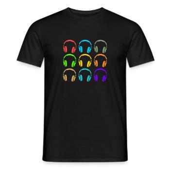 dj - T-shirt homme - noir - Devant - AI Model Male 178 light (178cm)