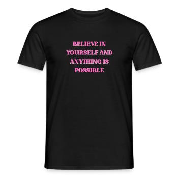Believe - Men's T-Shirt - black - Front - AI Model Male 178 light (178cm)