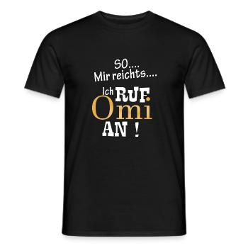omi mir reichts - Männer T-Shirt - Schwarz - Vorne - AI Model Male 178 light (178cm)