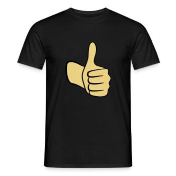 Daumen hoch! - Männer T-Shirt - Schwarz - Vorne - AI Model Male 178 light (178cm)