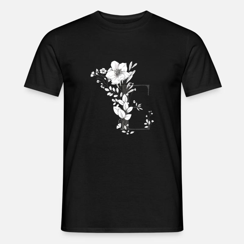 Buchstabe E - Männer T-Shirt - Schwarz