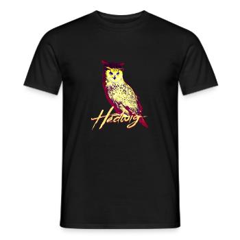 Hedwig Owl - T-shirt homme - noir - Devant - AI Model Male 178 light (178cm)