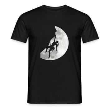 Boulderer Climb Climbing Woman Climber - Men's T-Shirt - black - Front - AI Model Male 178 light (178cm)