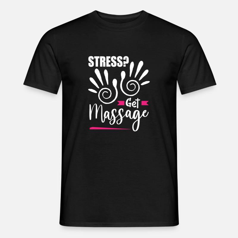 Massage - Männer T-Shirt - Schwarz