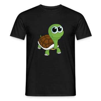 Bande dessinée tortue - T-shirt homme - noir - Devant - AI Model Male 178 light (178cm)
