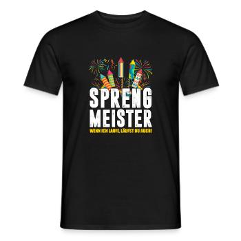 Sprengmeister wenn ich laufe läufst du auch! - Männer T-Shirt - Schwarz - Vorne - AI Model Male 178 light (178cm)