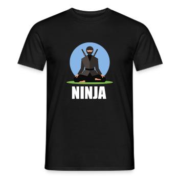 Ninja - Männer T-Shirt - Schwarz - Vorne - AI Model Male 178 light (178cm)