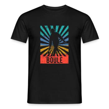 Boule Pétanque Sport Geschenk - Männer T-Shirt - Schwarz - Vorne - AI Model Male 178 light (178cm)