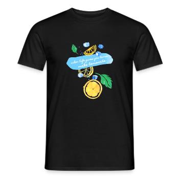 quand la vie vous donne du citron faire de la limonade - T-shirt homme - noir - Devant - AI Model Male 178 light (178cm)