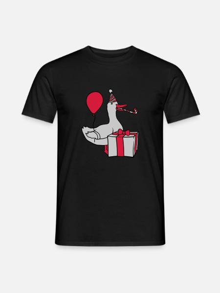 Birthday Party Celebrate Goose - Men's T-Shirt - black