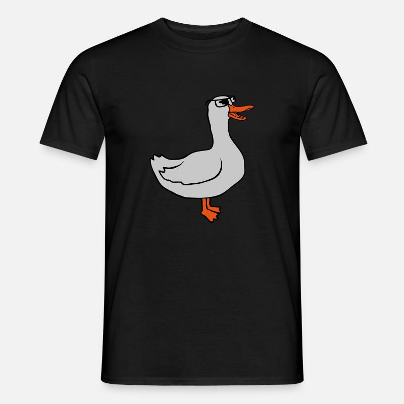 Coole Sonnenbrille Comic Gans - Männer T-Shirt - Schwarz
