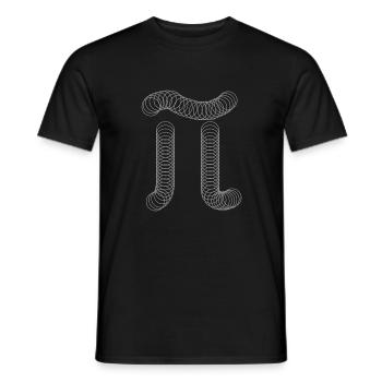 Pi - Math Circle - Männer T-Shirt - Schwarz - Vorne - AI Model Male 178 light (178cm)