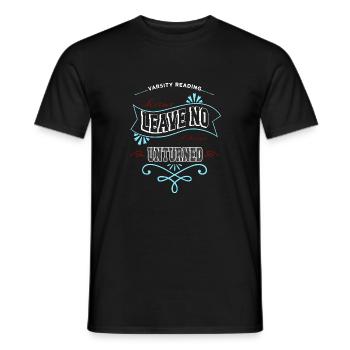 frequent readers quote book keeper books and cats - Men's T-Shirt - black - Front - AI Model Male 178 light (178cm)
