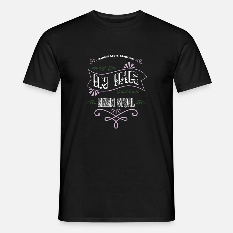spruch lieben schelle backpfeiffe geschenkidee - Männer T-Shirt - Schwarz