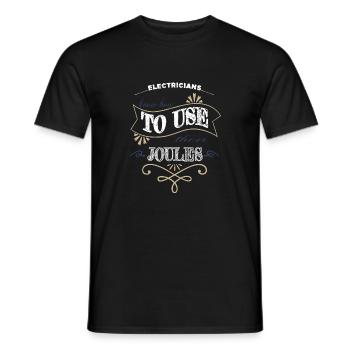 electricity gift electrician beer bday engineer - Männer T-Shirt - Schwarz - Vorne - AI Model Male 178 light (178cm)