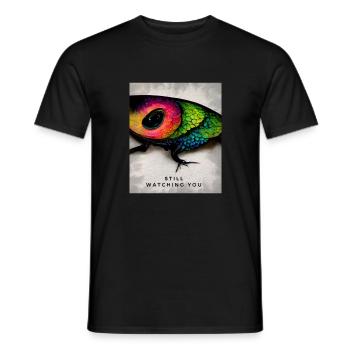 Un thème intéressant comme dans les films pour les amoureux de la peur - T-shirt homme - noir - Devant - AI Model Male 178 light (178cm)