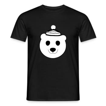 Noël Ours polaire Ours d’hiver Ours des neiges Animal vecteur 3 - T-shirt homme - noir - Devant - AI Model Male 178 light (178cm)