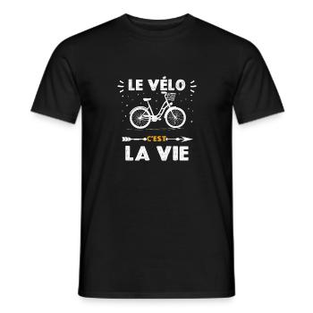 le vélo c'est la vie - T-shirt homme - noir - Devant - AI Model Male 178 light (178cm)