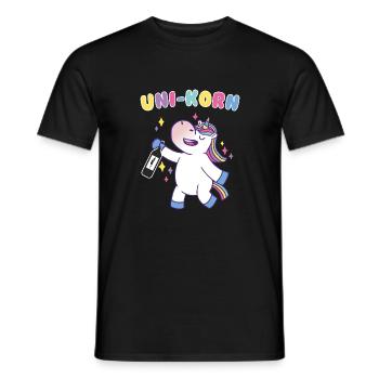 uniKornBunt - Männer T-Shirt - Schwarz - Vorne - AI Model Male 178 light (178cm)