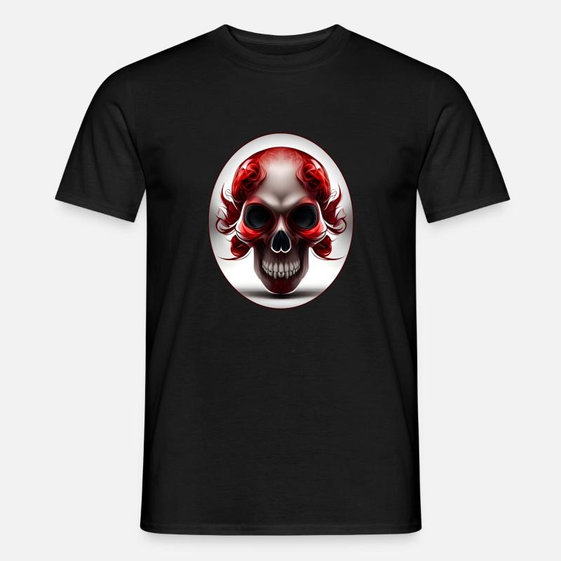 Darkside Design - Schädel Kunst 3 - Männer T-Shirt - Schwarz