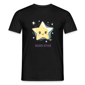Baby star - T-shirt homme - noir - Devant - AI Model Male 178 light (178cm)