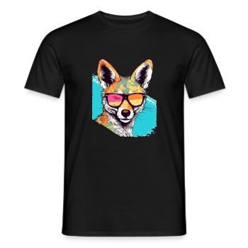 Jacky der Schakal - Männer T-Shirt - Schwarz - Vorne - AI Model Male 178 light (178cm)