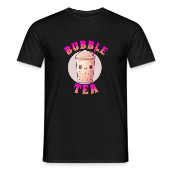 Bubble tea lover - Men's T-Shirt - black - Front - AI Model Male 178 light (178cm)