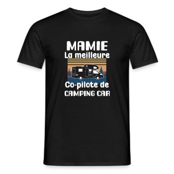 Mamie meilleure co pilote de camping car cadeau - T-shirt homme - noir - Devant - AI Model Male 178 light (178cm)