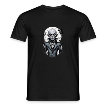 un vampire souriant 7 - T-shirt homme - noir - Devant - AI Model Male 178 light (178cm)