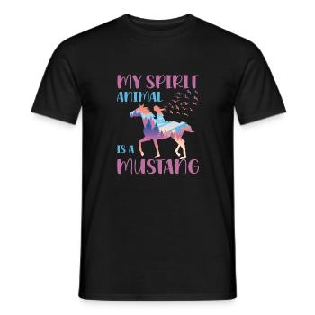 My spirit animal is a horse funny gift horse lover - T-shirt homme - noir - Devant - AI Model Male 178 light (178cm)